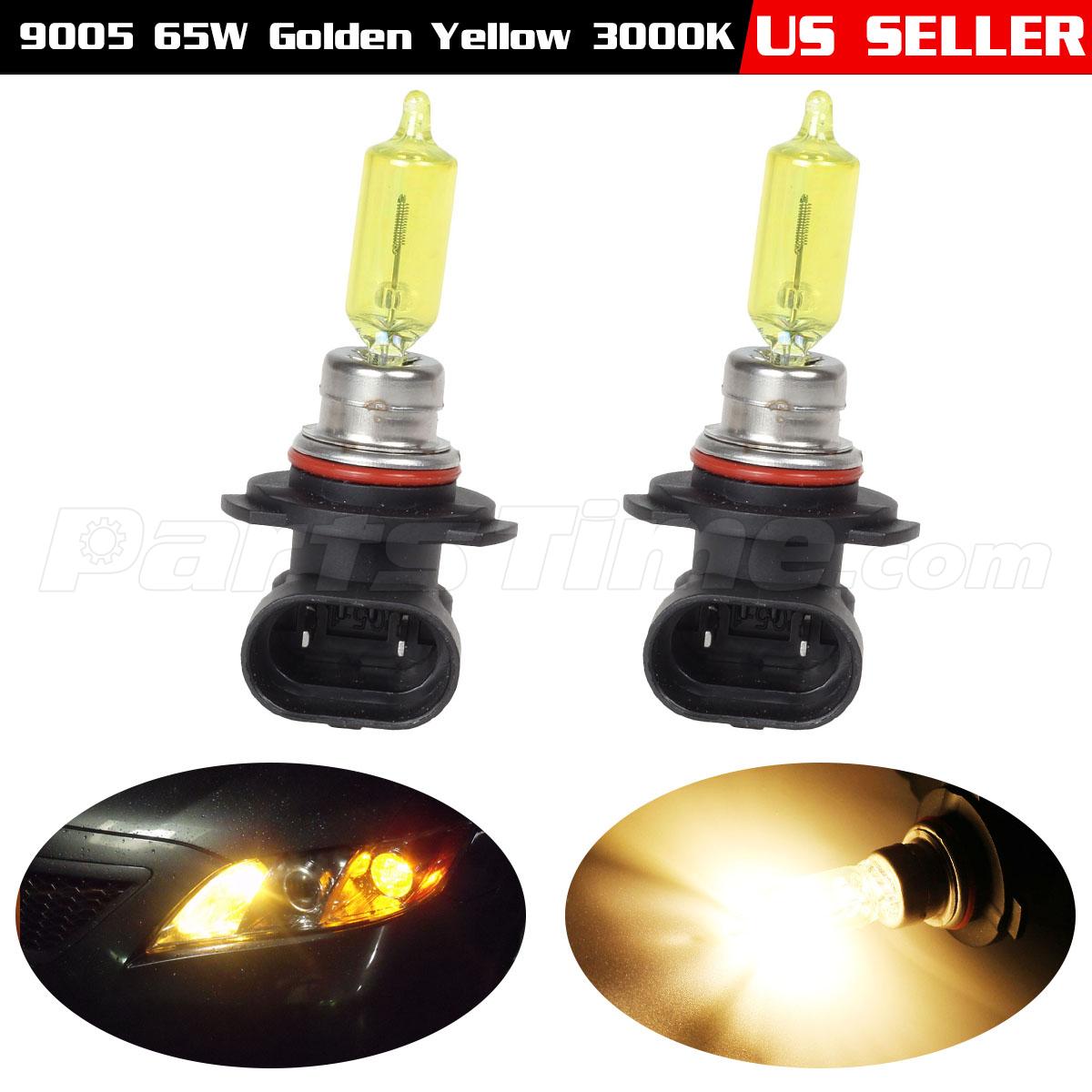 3000K Golden Yellow 9005 HB3 High Beam XENON Halogen Headlight Bulbs eBay