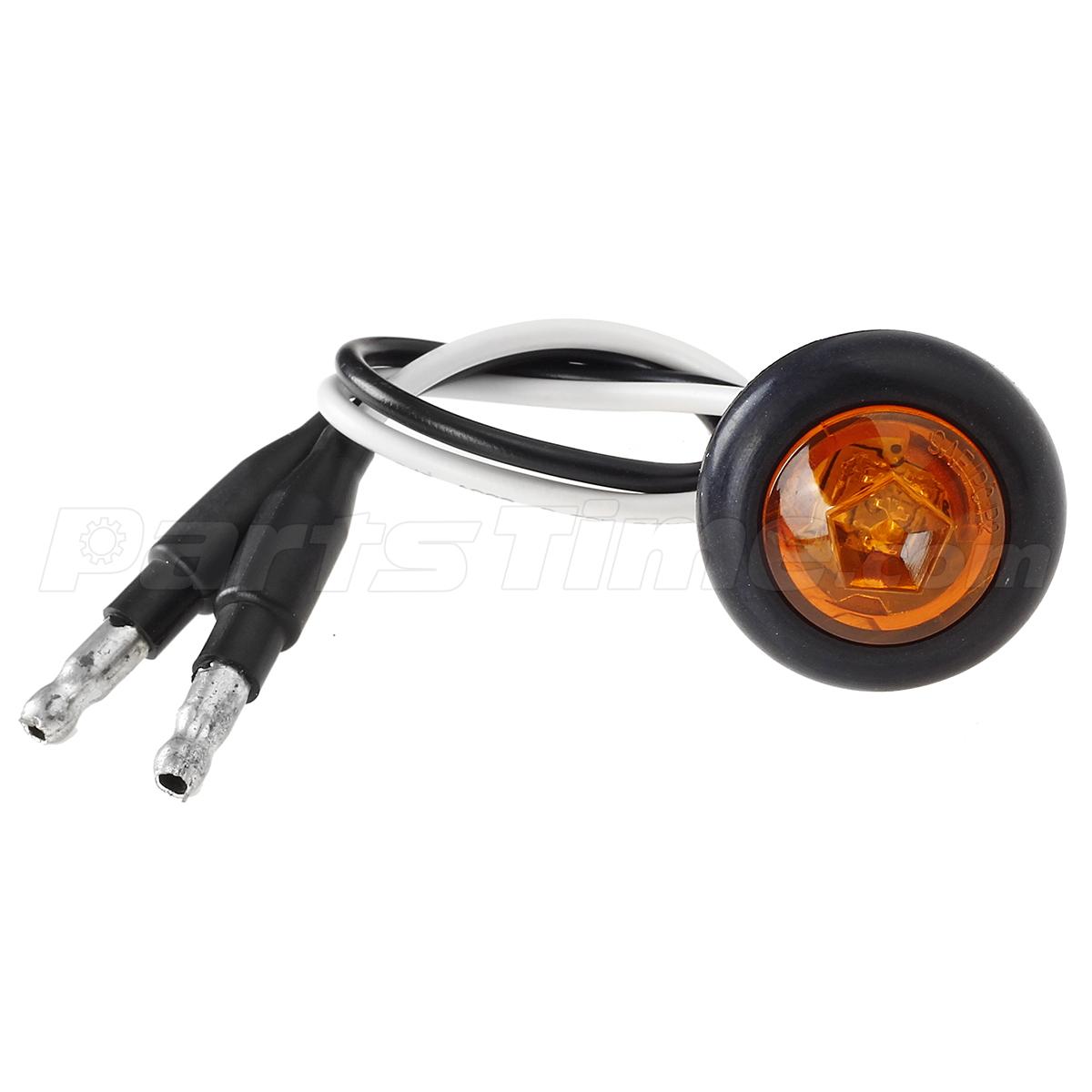 6x 3/4"Amber LED Marker Clearance Light For Kenworth T680 Blind Mount