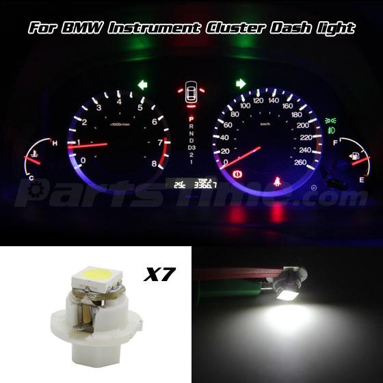 7x B8.4D 5050 SMD LED Instrument Cluster Dash Indicator Light Bulbs