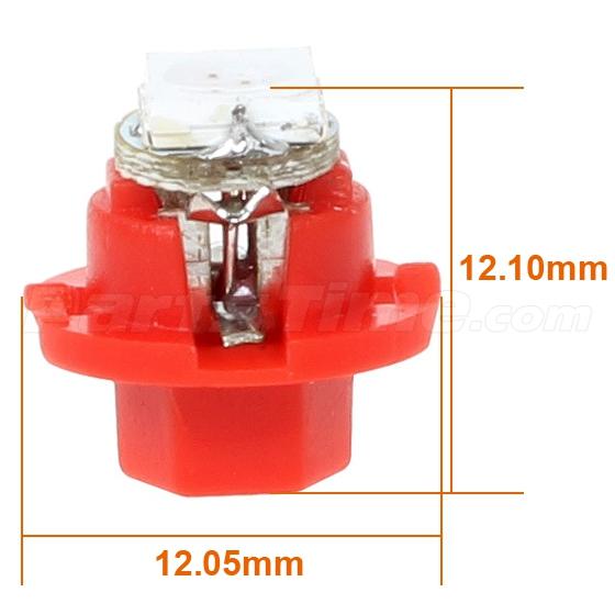 20Pcs Red Instrument Cluster Bulb T5 1.5w 12V LED Light Socket OEM