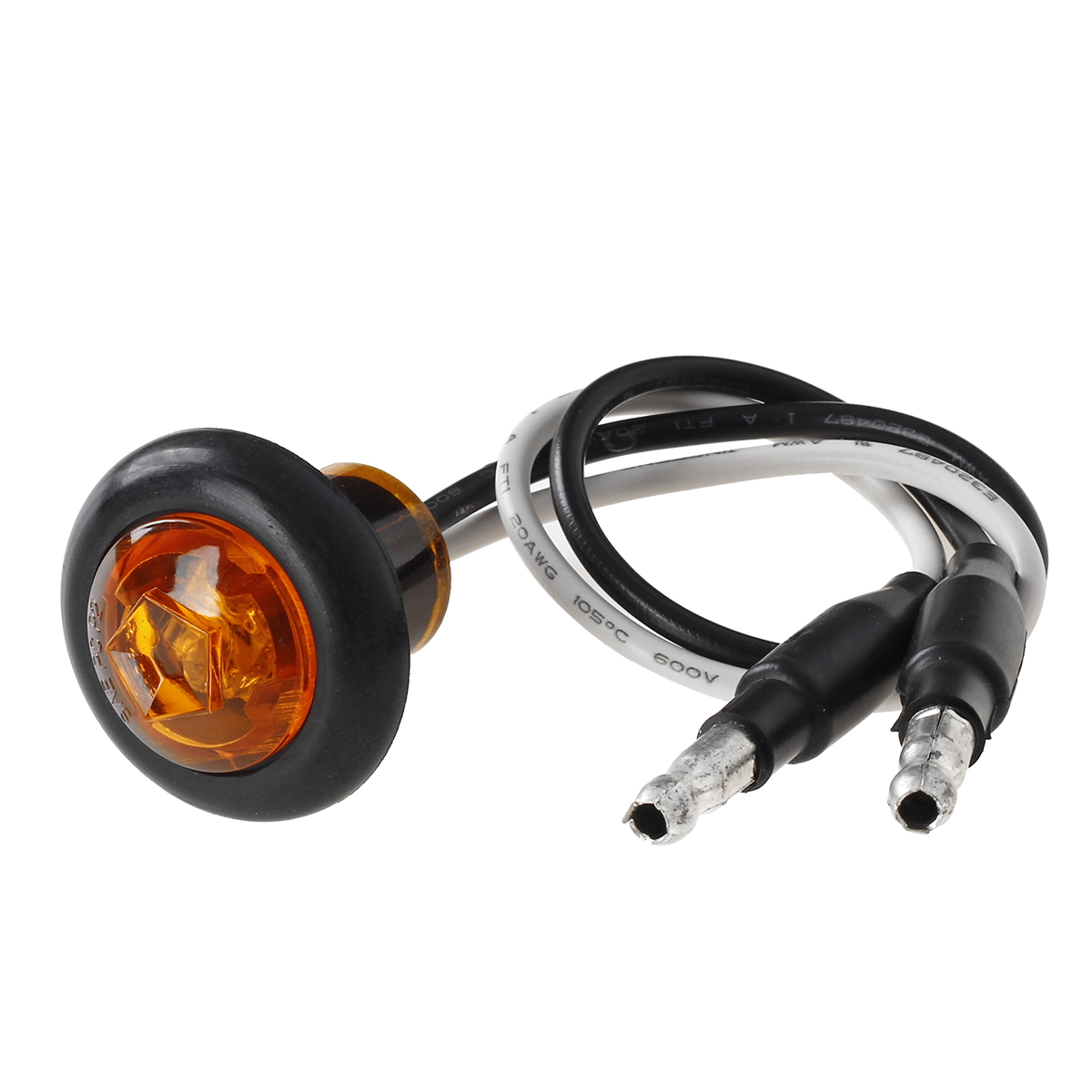 4x 3/4" Amber/Red LED Clearance Side Marker Lights For Truck Trailer