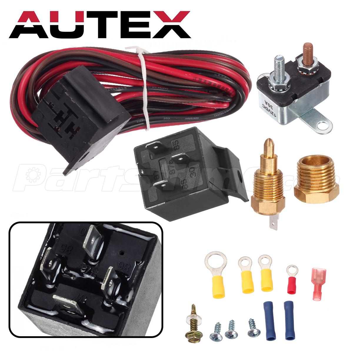 185 Degree Engine Cooling Fan Thermostat Temp Switch Sensor 40 amp