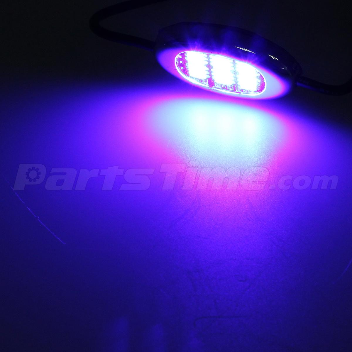 60LED Purple Custom Motorcycle UnderGlow Accent Neon 10 Chrome Pod Lighting Kit eBay