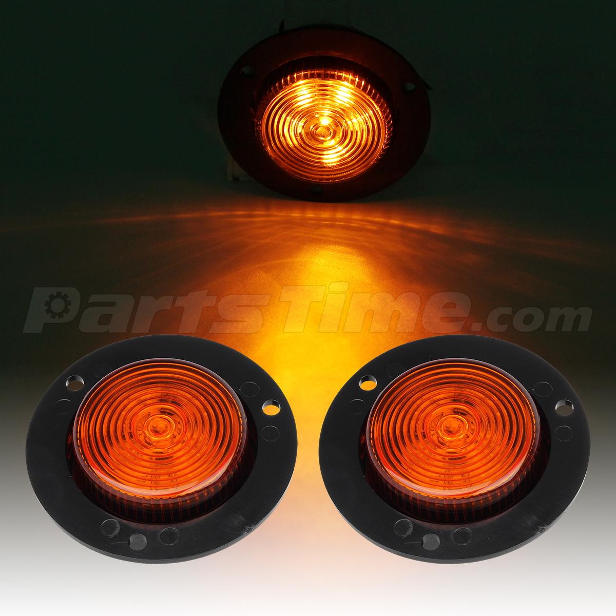 2 Sealed 2 U0026quot Round Led Clearance U0026 Side Marker Light
