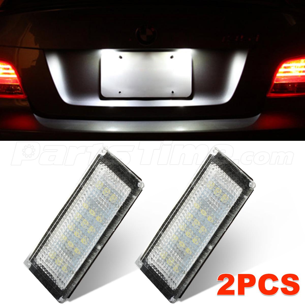 2x White 18SMD LED License Plate Lights Bulb for BMW 3 Series E46 2D